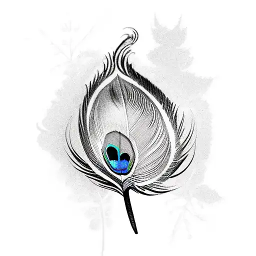 Peacock Feather Black And White