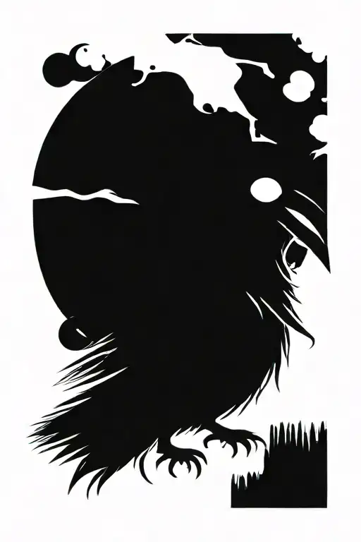 Plague Doctor Like A Crow In A Grafitti Style Mixed With Blackwork And Woodcut Style