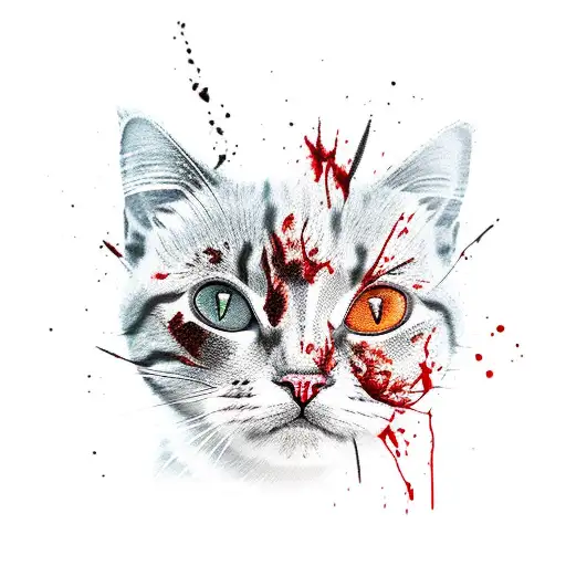 Cat Claw Marks With Blood