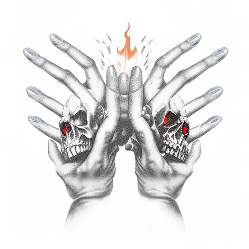 Burning Skull Fingers