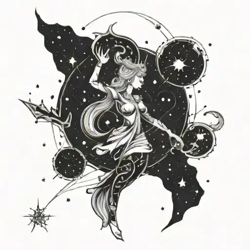 A Celestial Virgo Constellation With Intricate Details And A Cosmic Background