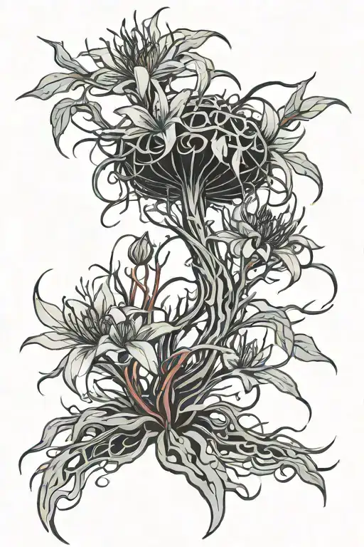 Crown Black African Tree Red Spider Lily