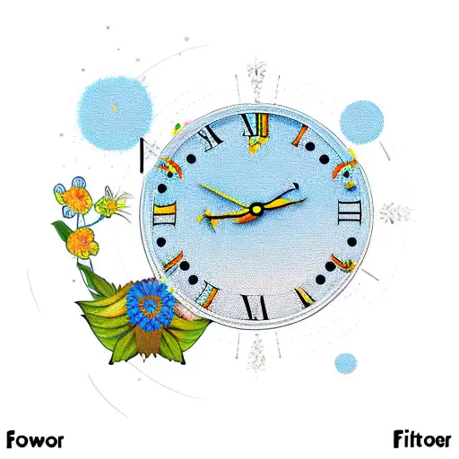 Flowers And Grandfather Clock