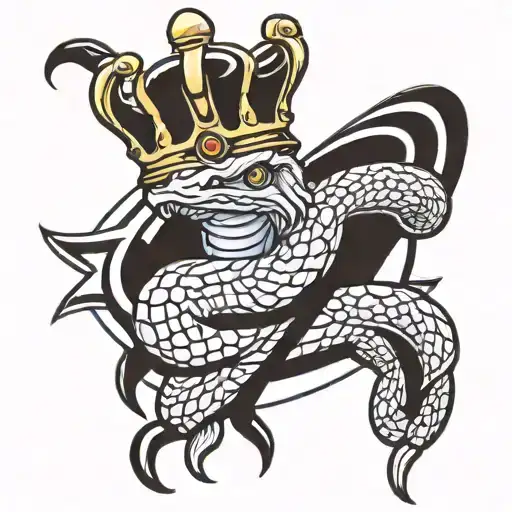 King Cobra Snake And Crown