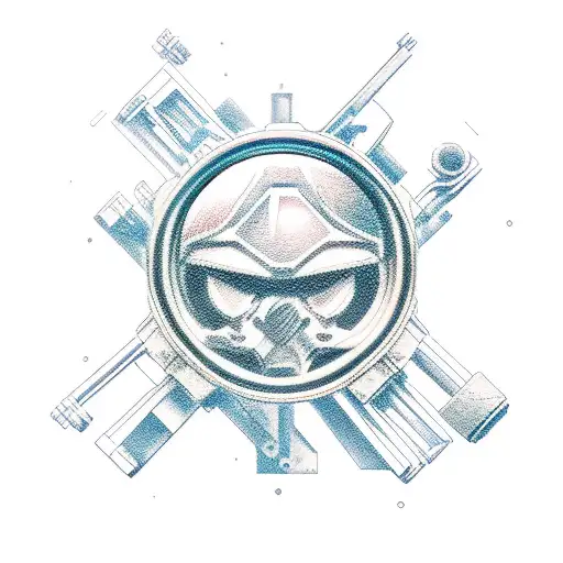 Combine Elements Of A Video Game Character With A Car Engine Design