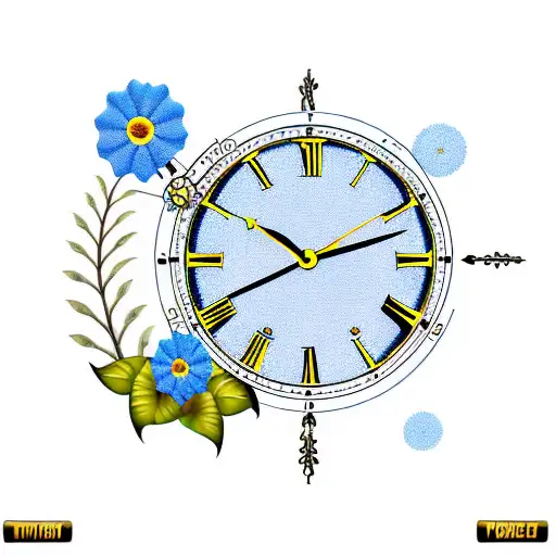 Flowers And Grandfather Clock
