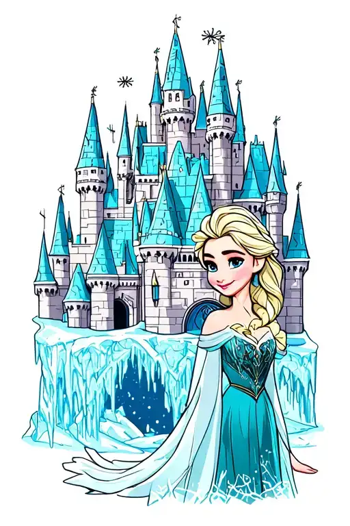 Disney Elsa Castle Ice