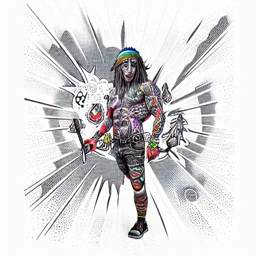 Psychedelic Mushroom Warrior