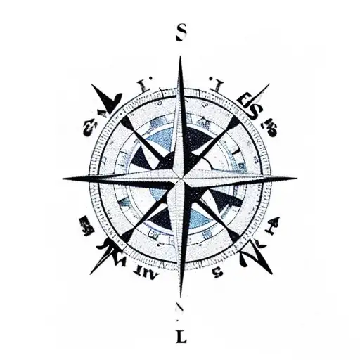 Waves And Compass And Atlas And Asian Black Bear