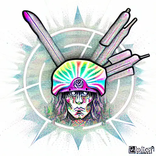 Psychedelic Mushroom Warrior