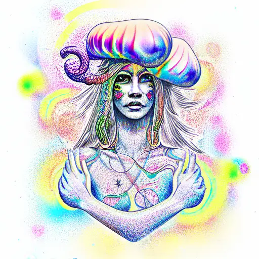 Psychedelic Mushroom Goddess