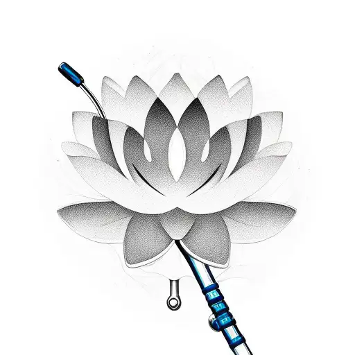 A Lotus Stem Transforming Into A Nurse's Stethoscope