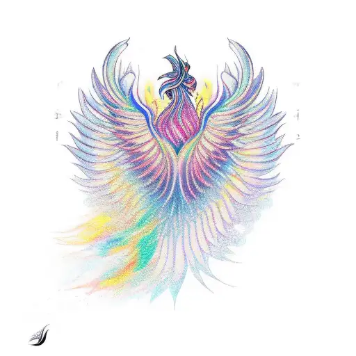 A Lotus Transforming Into A Phoenix