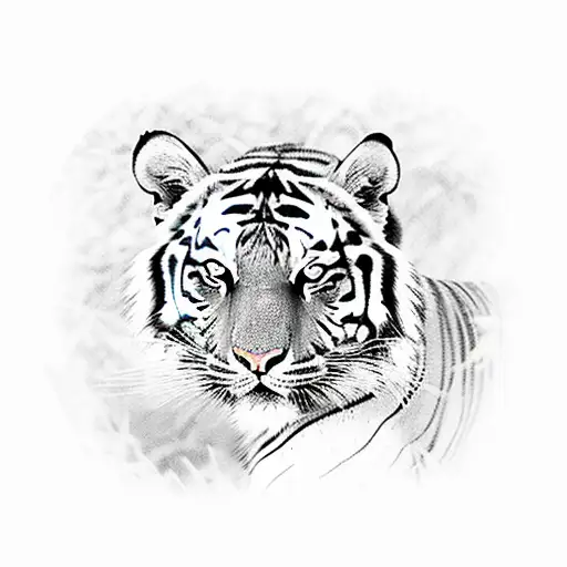 A Wild Tiger Emerging From A Dense Old Forest