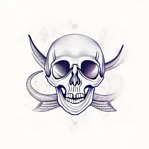 Skull Music Goat Horn