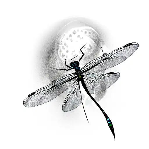 A Biologist Examining A Dragonfly Perched On The Branches Of A Tree Of Life