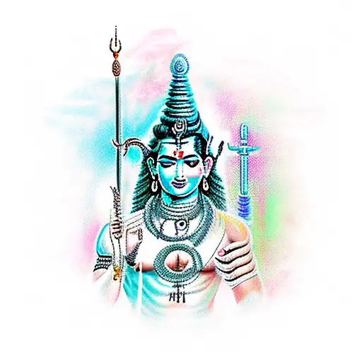God Shiva Cyberpunk Style