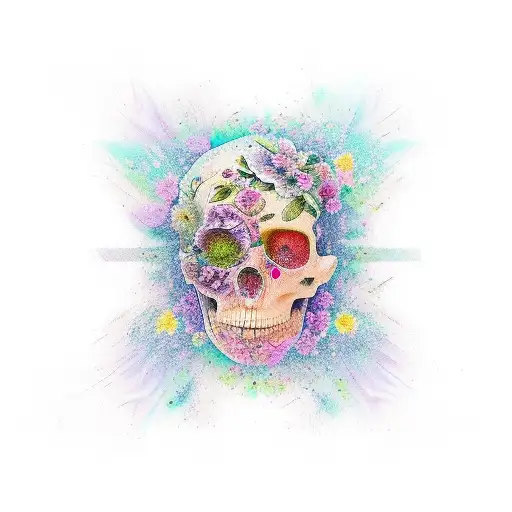 Floral Colorido Com Rosto