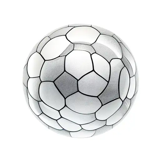 A Minimalist Tattoo Of A Film Reel Intertwined With A Soccer Ball