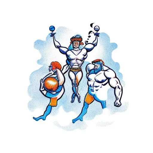 Atlas And Hercules Holding World On Shoulders