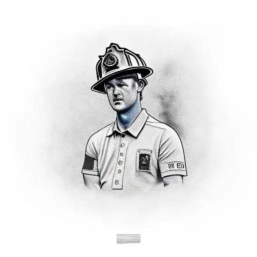 Golfer Wearing Firefighter Gear