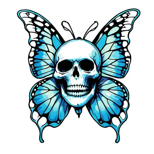 Death Skull Butterfly Wings