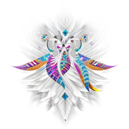 Diamond With Feathers