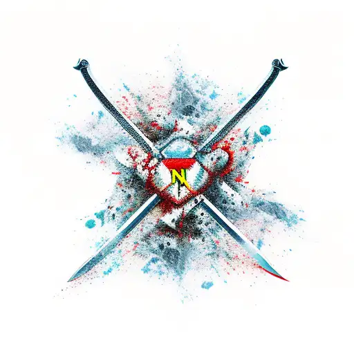 Sword In Pool Of Blood