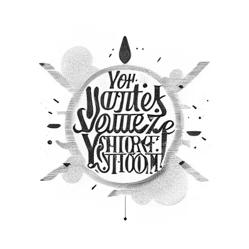 An Intricate Typographic Design Incorporating The Client's Favorite Quote Or Phrase