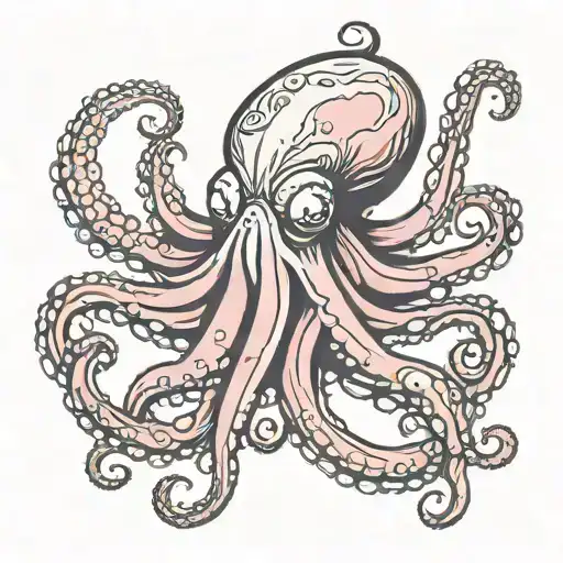 Octopus Holding Pink Floyd Symbol Intertwined