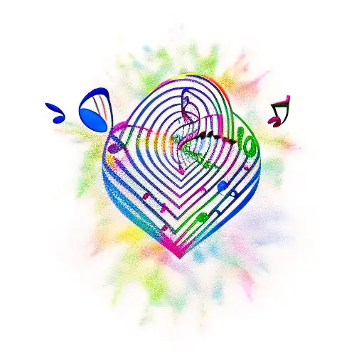 Music Note And Heart