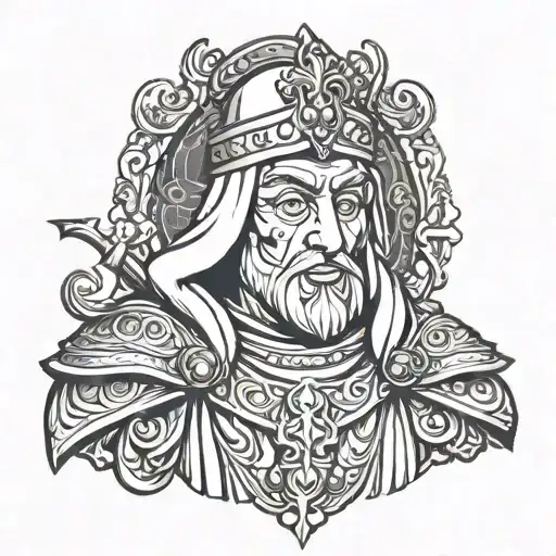 Cartoon King Baldwin Iv