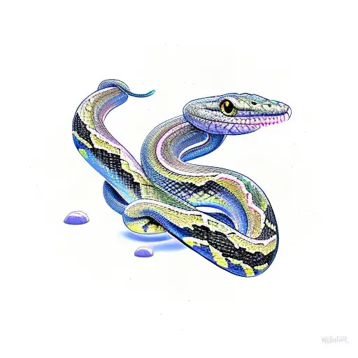 Snake Eating Is Own Tail