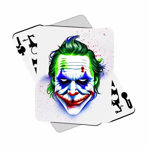 Simple Joker Cards Logo With Color