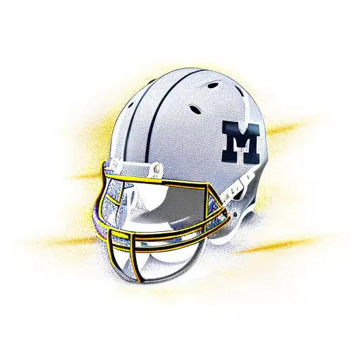 Michigan University Football Helmet Number 38