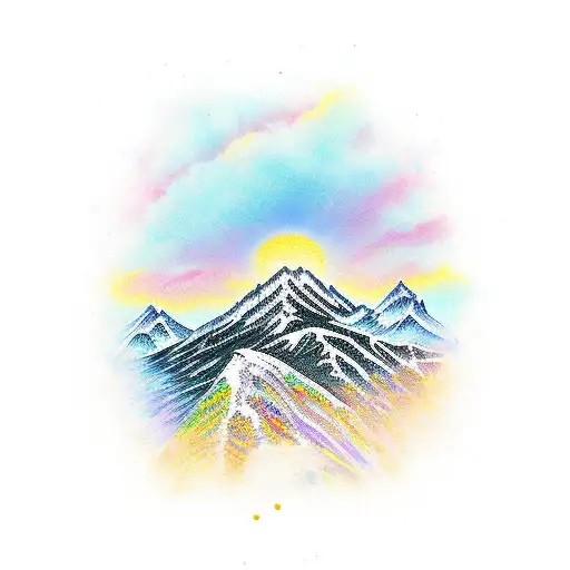 Mountain With Sunshine