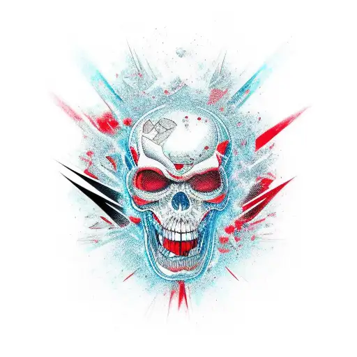 Mega Rayquza Black And Red Cartoon Design