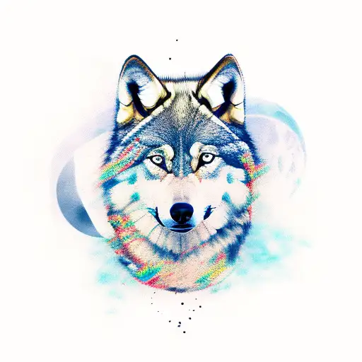 Nordic Woman With A Wolf