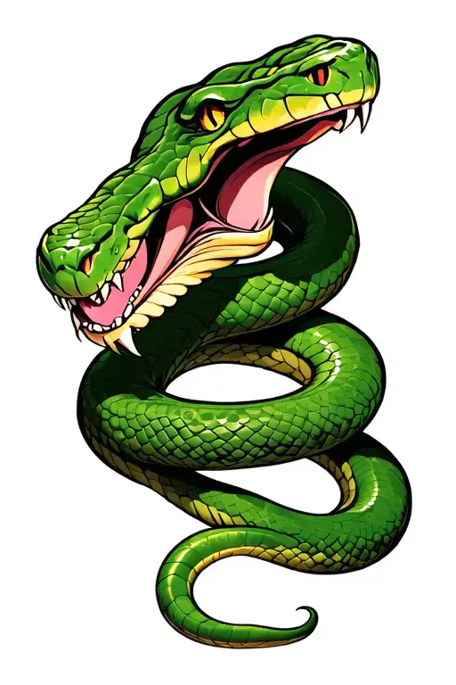 Snake Ready To Strike
