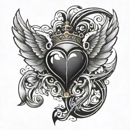 Black Heart And Wings Memorial