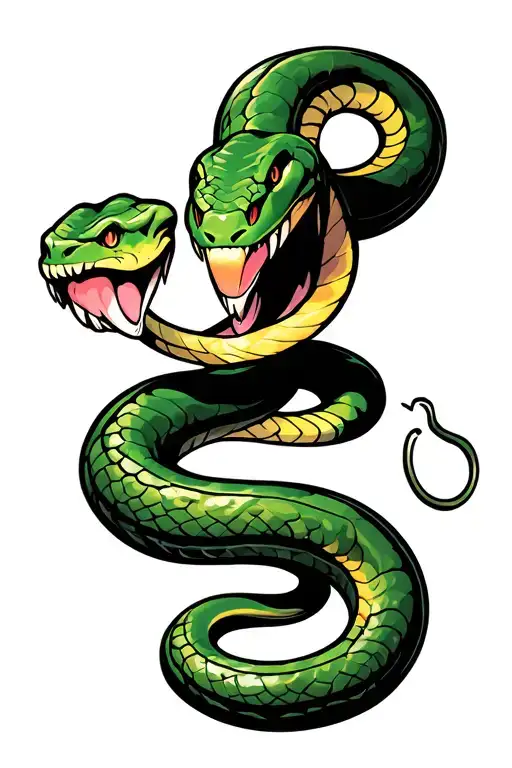 Snake Ready To Strike