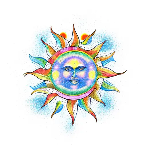 Virgo Symbol With A Sun