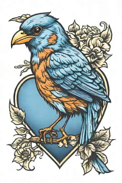 Bluebird Love Heart