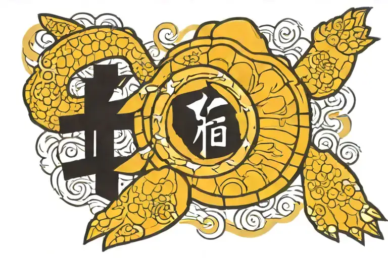 Kyokushin Kanji With Turtle