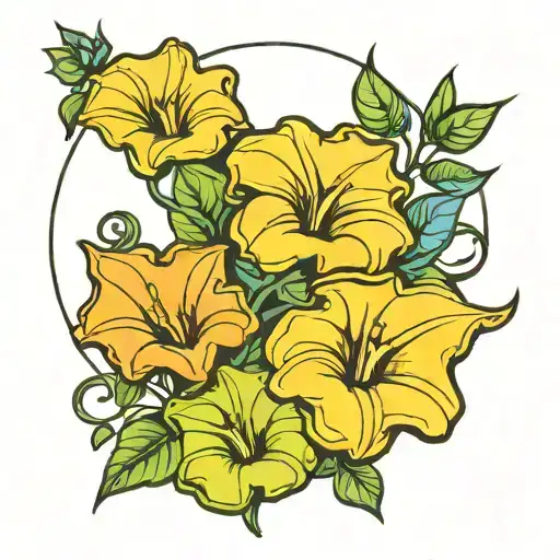 Morning Glories Half Circle