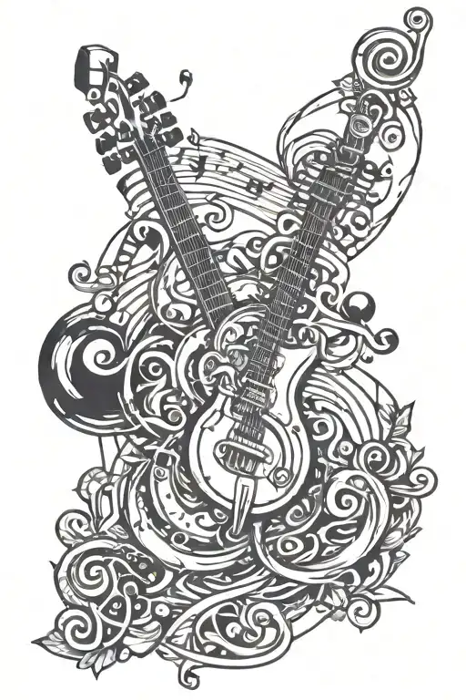 Music Symbols Intertwined