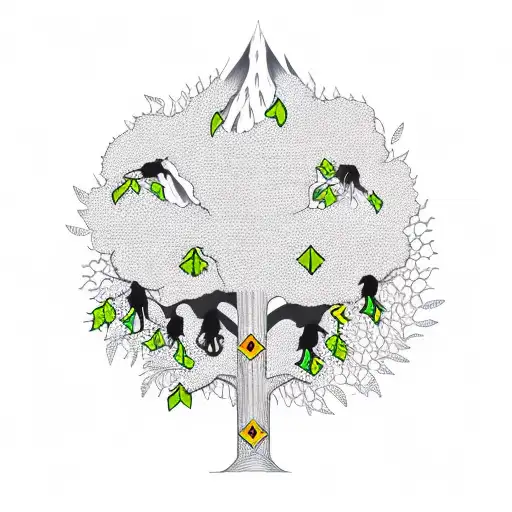 Family Tree Design With Each Branch Representing A Different Aspect Of Firefighting