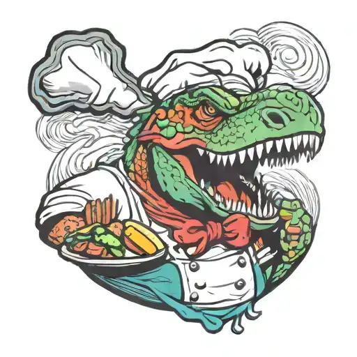 Dinosaur Chef With Beard