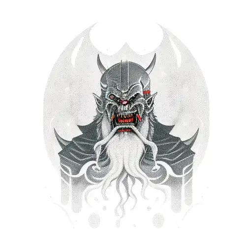 Waist Up Of A Evil Wizard