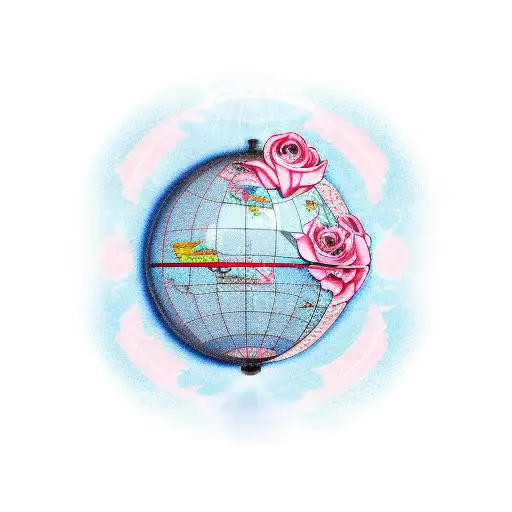 Globe With Bird And Rose